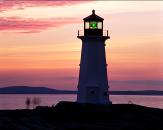 Lighthouse at sunset.